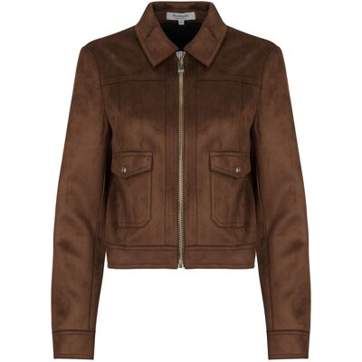 Μπουφάν Morgan GLIVA Brown FR 42 θηλυκός Μπουφάν Morgan GLIVA Brown FR 42 θηλυκός