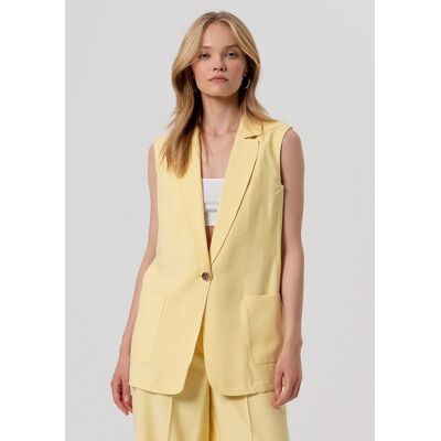 Γιλέκα κοστουμιού Fracomina FY26SJ5012W83601 Yellow Medium θηλυκός Γιλέκα κοστουμιού Fracomina FY26SJ5012W83601 Yellow Medium θηλυκός
