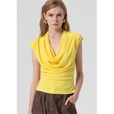 Αμάνικα/T-shirts χωρίς μανίκια Fracomina FS26ST1006W62601 Yellow Extra Small θηλυκός Αμάνικα/T-shirts χωρίς μανίκια Fracomina FS26ST1006W62601 Yellow Extra Small θηλυκός