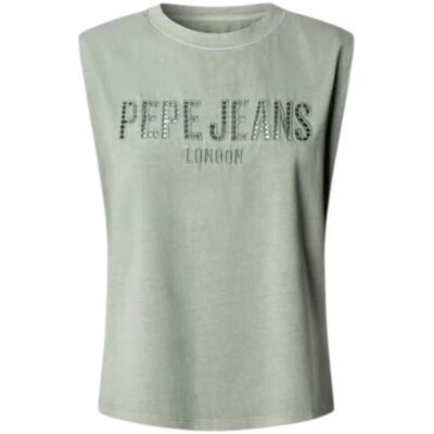 Αμάνικα/T-shirts χωρίς μανίκια Pepe jeans PL5000164 610 Green Large θηλυκός Αμάνικα/T-shirts χωρίς μανίκια Pepe jeans PL5000164 610 Green Large θηλυκός
