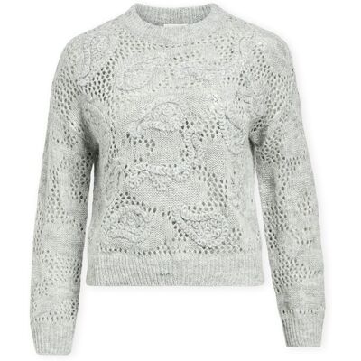 Πουλόβερ Object Luca Knit - Medium Grey Melange Grey Medium θηλυκός Πουλόβερ Object Luca Knit - Medium Grey Melange Grey Medium θηλυκός