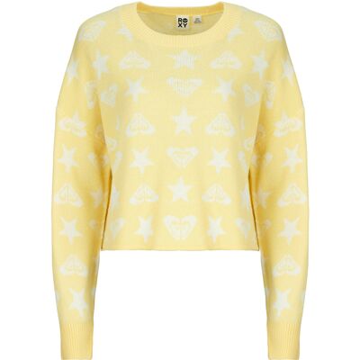 Πουλόβερ Roxy MESSY STAR SWEATER Yellow Medium θηλυκός Πουλόβερ Roxy MESSY STAR SWEATER Yellow Medium θηλυκός