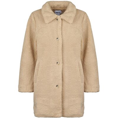 Παλτό Noisy May NMNATI TEDDY Beige Extra Small θηλυκός Παλτό Noisy May NMNATI TEDDY Beige Extra Small θηλυκός