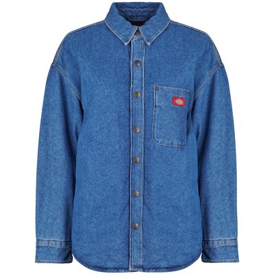 Τζιν Μπουφάν/Jacket Dickies MINA DENIM SHACKET W Μπλέ Medium θηλυκός Τζιν Μπουφάν/Jacket Dickies MINA DENIM SHACKET W Μπλέ Medium θηλυκός
