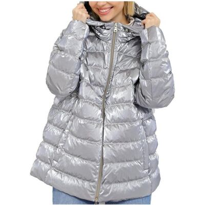 Χοντρό μπουφάν Geox W Myluse Grey FR 42 θηλυκός Χοντρό μπουφάν Geox W Myluse Grey FR 42 θηλυκός