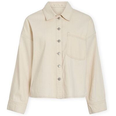 Παλτό Vila Maj Denim Jacket - Ecru Beige FR 40 θηλυκός Παλτό Vila Maj Denim Jacket - Ecru Beige FR 40 θηλυκός