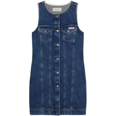 Κοντά Φορέματα Calvin Klein Jeans Whs Slvls Mini Truck Μπλέ Small Κοντά Φορέματα Calvin Klein Jeans Whs Slvls Mini Truck Μπλέ Small