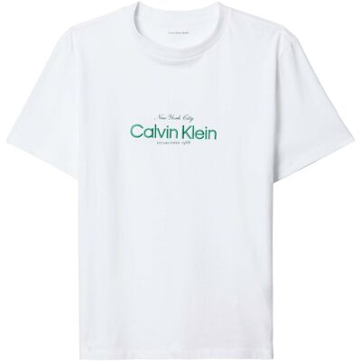 T-shirt με κοντά μανίκια Calvin Klein Jeans Ss Classic Ck Nyc Lo Άσπρο Large θηλυκός T-shirt με κοντά μανίκια Calvin Klein Jeans Ss Classic Ck Nyc Lo Άσπρο Large θηλυκός