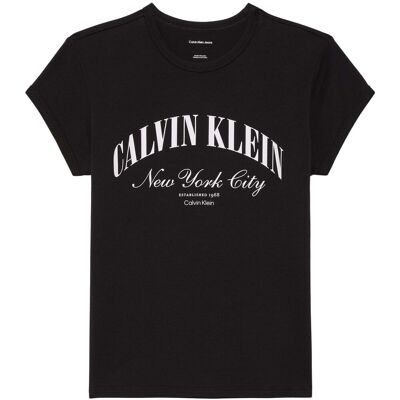 T-shirt με κοντά μανίκια Calvin Klein Jeans Ss Graphic Logo Baby Black Large θηλυκός T-shirt με κοντά μανίκια Calvin Klein Jeans Ss Graphic Logo Baby Black Large θηλυκός