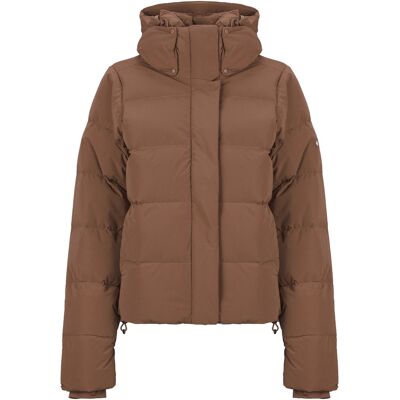 Χοντρό μπουφάν Columbia Amaze Puff Hooded Jacket Brown Extra Small θηλυκός Χοντρό μπουφάν Columbia Amaze Puff Hooded Jacket Brown Extra Small θηλυκός