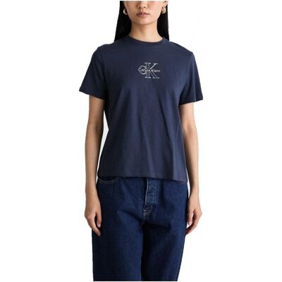 T-shirt με κοντά μανίκια Calvin Klein Jeans Ss Classic Foil Monologo Μπλέ Extra Small θηλυκός T-shirt με κοντά μανίκια Calvin Klein Jeans Ss Classic Foil Monologo Μπλέ Extra Small θηλυκός