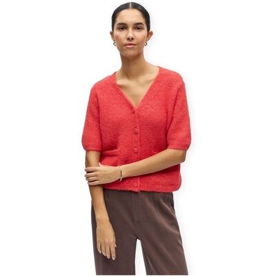 Μπουφάν / Ζακέτες Object Saggia Re Cardigan - Poinsettia Red Small θηλυκός Μπουφάν / Ζακέτες Object Saggia Re Cardigan - Poinsettia Red Small θηλυκός