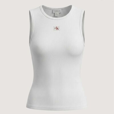 Αμάνικα/T-shirts χωρίς μανίκια Calvin Klein Jeans Lv047f246g Άσπρο Large θηλυκός Αμάνικα/T-shirts χωρίς μανίκια Calvin Klein Jeans Lv047f246g Άσπρο Large θηλυκός