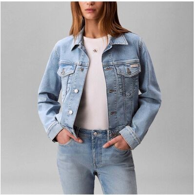Τζιν Μπουφάν/Jacket Calvin Klein Jeans Lv047f672g Μπλέ Large θηλυκός Τζιν Μπουφάν/Jacket Calvin Klein Jeans Lv047f672g Μπλέ Large θηλυκός