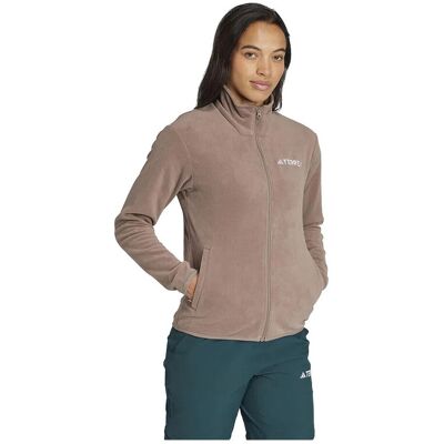 Fleece adidas Veste en polaire 100% Polyester Recyclé marron Brown Extra Small θηλυκός Fleece adidas Veste en polaire 100% Polyester Recyclé marron Brown Extra Small θηλυκός