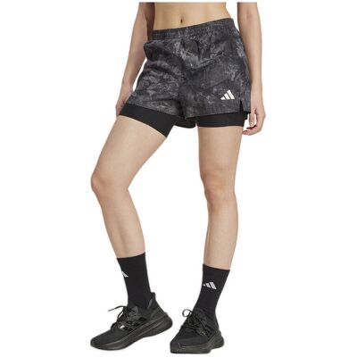 Shorts & Βερμούδες adidas Shorts Own The Run Spray Dye 2in1 élastique Grey Extra Small θηλυκός Shorts & Βερμούδες adidas Shorts Own The Run Spray Dye 2in1 élastique Grey Extra Small θηλυκός