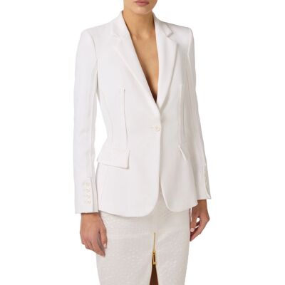 Σακάκια Elisabetta Franchi gi21661e2-360 Άσπρο IT 44 θηλυκός Σακάκια Elisabetta Franchi gi21661e2-360 Άσπρο IT 44 θηλυκός