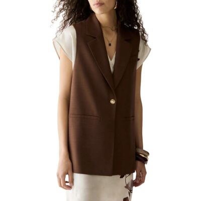 Γιλέκα κοστουμιού Pennyblack pbpfiesta-004 Brown IT 42 θηλυκός Γιλέκα κοστουμιού Pennyblack pbpfiesta-004 Brown IT 42 θηλυκός