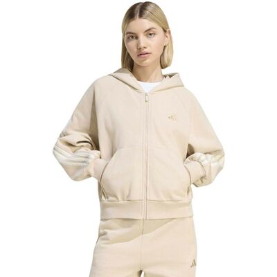 Fleece adidas W Ak 3S Fz Hd Beige Extra Small θηλυκός Fleece adidas W Ak 3S Fz Hd Beige Extra Small θηλυκός