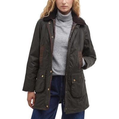 Σακάκια Barbour BOWER WAX JACKET LWX0534 Green IT 38 θηλυκός Σακάκια Barbour BOWER WAX JACKET LWX0534 Green IT 38 θηλυκός