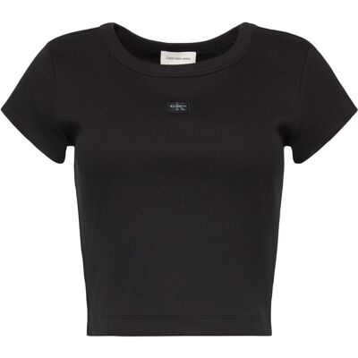 T-shirts & Polos Calvin Klein Jeans Lv047c200g Woven Label 2x2 Baby Black Extra Small θηλυκός T-shirts & Polos Calvin Klein Jeans Lv047c200g Woven Label 2x2 Baby Black Extra Small θηλυκός