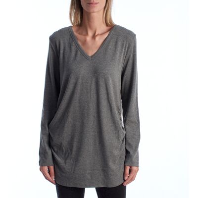 Μπλουζάκια με μακριά μανίκια Gap 719653 Grey Medium θηλυκός Μπλουζάκια με μακριά μανίκια Gap 719653 Grey Medium θηλυκός