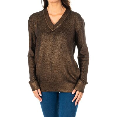 Πουλόβερ La Martina KWS005 Brown Small θηλυκός Πουλόβερ La Martina KWS005 Brown Small θηλυκός