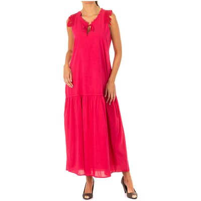Μακριά Φορέματα La Martina LWD007 Ροζ Extra Small θηλυκός Μακριά Φορέματα La Martina LWD007 Ροζ Extra Small θηλυκός