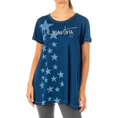T-shirt με κοντά μανίκια La Martina LWR304 Μπλέ Extra Small θηλυκός T-shirt με κοντά μανίκια La Martina LWR304 Μπλέ Extra Small θηλυκός