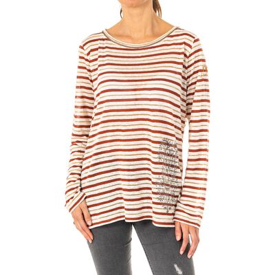 Μπλουζάκια με μακριά μανίκια La Martina LWRE01 Brown Small θηλυκός Μπλουζάκια με μακριά μανίκια La Martina LWRE01 Brown Small θηλυκός