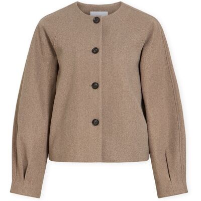Παλτό Vila Lally Jacket - Dark Natural Melange Beige FR 40 θηλυκός Παλτό Vila Lally Jacket - Dark Natural Melange Beige FR 40 θηλυκός