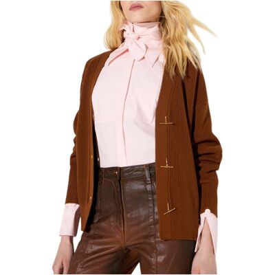Μπουφάν / Ζακέτες Elisabetta Franchi MK01S66E2 Brown IT 46 θηλυκός Μπουφάν / Ζακέτες Elisabetta Franchi MK01S66E2 Brown IT 46 θηλυκός