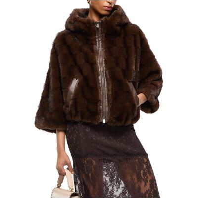 Μπουφάν Pinko 107054A3C5 Brown Medium θηλυκός Μπουφάν Pinko 107054A3C5 Brown Medium θηλυκός