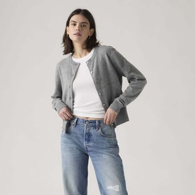 Φούτερ Levis Super Soft Crewneck Cardi Dark Heather Gray Grey Extra Large θηλυκός Φούτερ Levis Super Soft Crewneck Cardi Dark Heather Gray Grey Extra Large θηλυκός