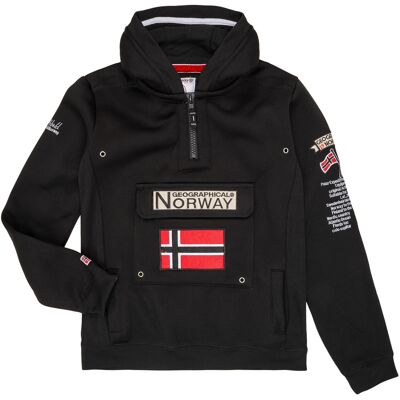 T-shirt με κουκούλα Geographical Norway GYMCLASS Black 8 ans T-shirt με κουκούλα Geographical Norway GYMCLASS Black 8 ans