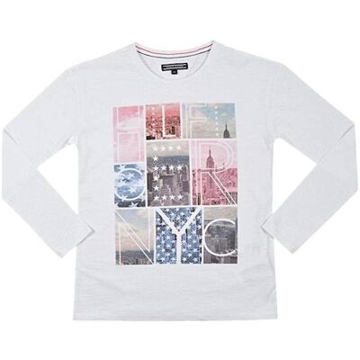 Μπλουζάκια με μακριά μανίκια Tommy Hilfiger KG0KG03027 123 Άσπρο 14 χρονών Μπλουζάκια με μακριά μανίκια Tommy Hilfiger KG0KG03027 123 Άσπρο 14 χρονών