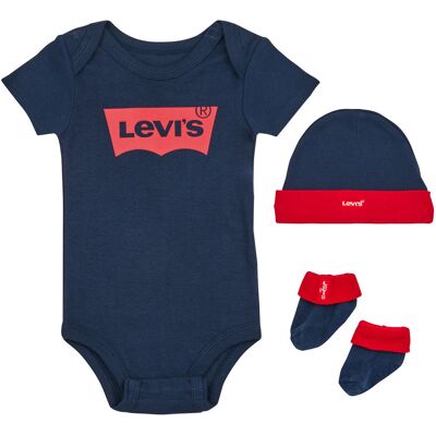 Πιτζάμες Levis LHN BATWING ONESIE HAT BOOTIE Marine 6 / 12 μηνών Πιτζάμες Levis LHN BATWING ONESIE HAT BOOTIE Marine 6 / 12 μηνών