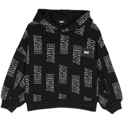 T-shirt με κουκούλα Dkny D35T13 M41 Black 12 χρονών T-shirt με κουκούλα Dkny D35T13 M41 Black 12 χρονών