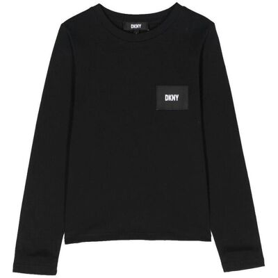 Μπλουζάκια με μακριά μανίκια Dkny D35T16 09B Black 16 χρονών Μπλουζάκια με μακριά μανίκια Dkny D35T16 09B Black 16 χρονών