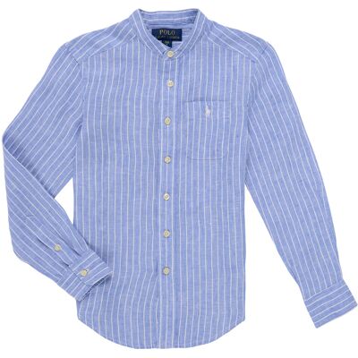 Πουκάμισο με μακριά μανίκια Polo Ralph Lauren POSTBOY BAND-SHIRTS-SPORT SHIRT Μπλέ 8 ans Πουκάμισο με μακριά μανίκια Polo Ralph Lauren POSTBOY BAND-SHIRTS-SPORT SHIRT Μπλέ 8 ans