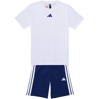 adidas J TR-ES 3S SET - Αθλητική φόρμα - Λευκό/Σκούρο μπλε adidas J TR-ES 3S SET - Αθλητική φόρμα - Λευκό/Σκούρο μπλε