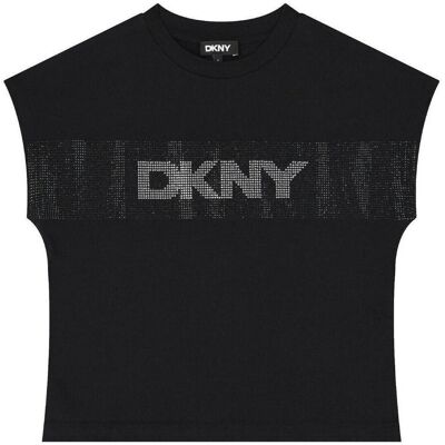 T-shirt με κοντά μανίκια Dkny D62020/09B Black 8 χρονών T-shirt με κοντά μανίκια Dkny D62020/09B Black 8 χρονών