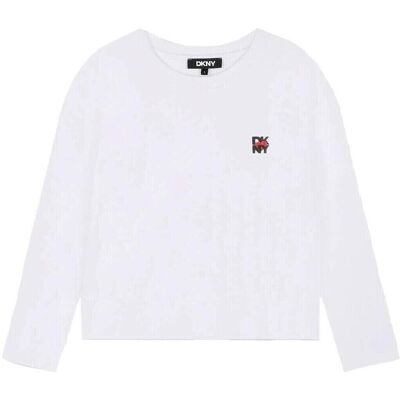 T-shirt με κοντά μανίκια Dkny D62066/10P Άσπρο 10 χρονών T-shirt με κοντά μανίκια Dkny D62066/10P Άσπρο 10 χρονών