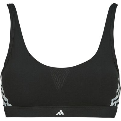 Αθλητικά σουτιέν adidas ACTIVE ESSENTIALS COTTON 3 STRIPES Black Medium Αθλητικά σουτιέν adidas ACTIVE ESSENTIALS COTTON 3 STRIPES Black Medium