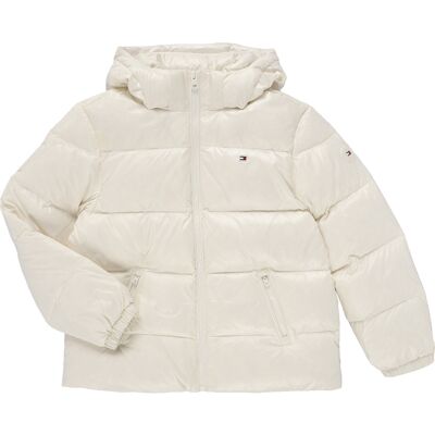 Χοντρό Μπουφάν Tommy Hilfiger ESSENTIAL DOWN JACKET Άσπρο 10 ans Χοντρό Μπουφάν Tommy Hilfiger ESSENTIAL DOWN JACKET Άσπρο 10 ans