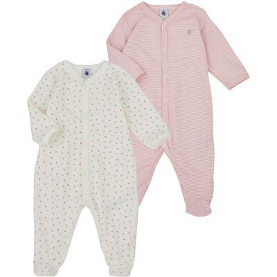 Πιτζάμες Petit Bateau LOT PYJAMA X2 Ροζ 24 mois Πιτζάμες Petit Bateau LOT PYJAMA X2 Ροζ 24 mois