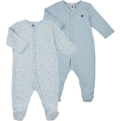 Πιτζάμες Petit Bateau LOT PYJAMA X2 Μπλέ 24 mois Πιτζάμες Petit Bateau LOT PYJAMA X2 Μπλέ 24 mois