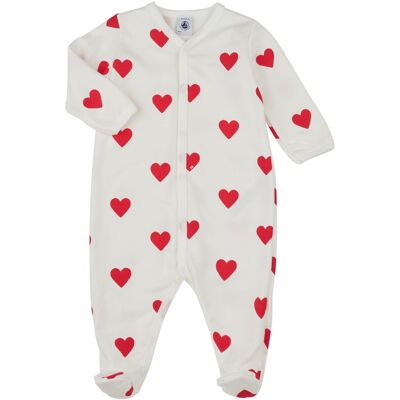 Πιτζάμες Petit Bateau MESCOEURS Άσπρο 24 mois Πιτζάμες Petit Bateau MESCOEURS Άσπρο 24 mois