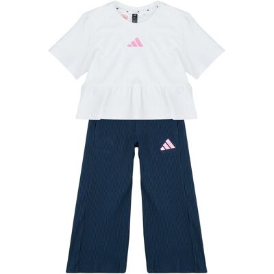 Σετ από φόρμες adidas SEASONALS SWEAT RUFFLES SET Άσπρο 5 / 6 ans Σετ από φόρμες adidas SEASONALS SWEAT RUFFLES SET Άσπρο 5 / 6 ans