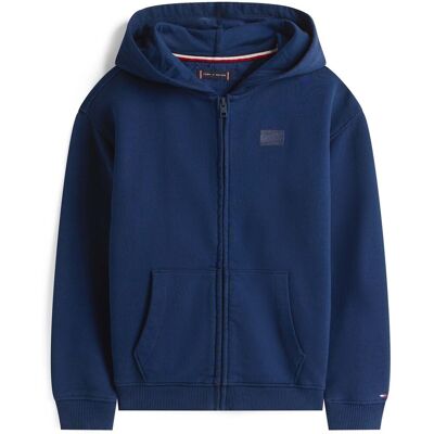 T-shirt με κουκούλα Tommy Hilfiger Tonal Flag Emb Zip Hoodie Μπλέ 8 χρονών T-shirt με κουκούλα Tommy Hilfiger Tonal Flag Emb Zip Hoodie Μπλέ 8 χρονών